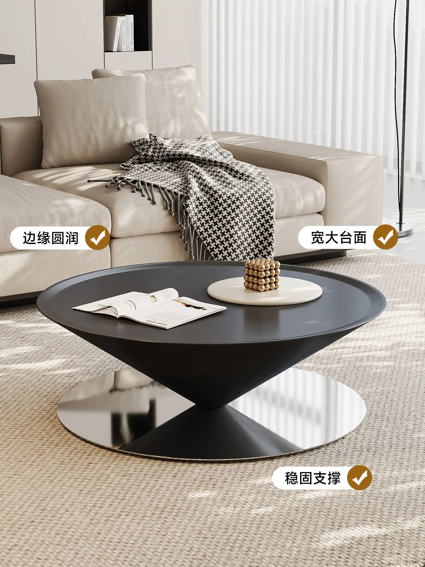 Unique Aesthetic Coffee Table Minimalist Simple Luxury Designer Coffee Table Writing Service Mesas Bajas Living Room Furniture
