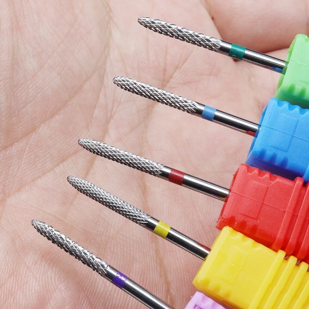 New Milling Cutter Carbide Nail Drill Bit Carbide Material Cutting Electric Manicure Drill Gel Nail Polish Remover