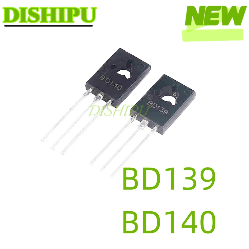 10PCS in-line triode BD139 NPN BD140 PNP 1.5A/80V TO-126 power transistor pair