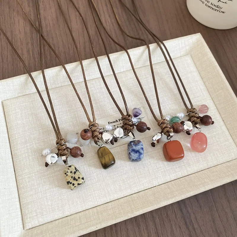 Minar Charming Multicolor Natural Stone Wood Beads Imitation Pearl ...