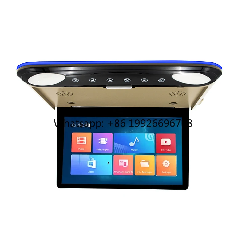 

Ultra-thin MP5 Car Roof Ceiling 11.6 Inch Filp Down Monitor 8 Core 2+32G Android 12 with WIFI Google USB Remote Control