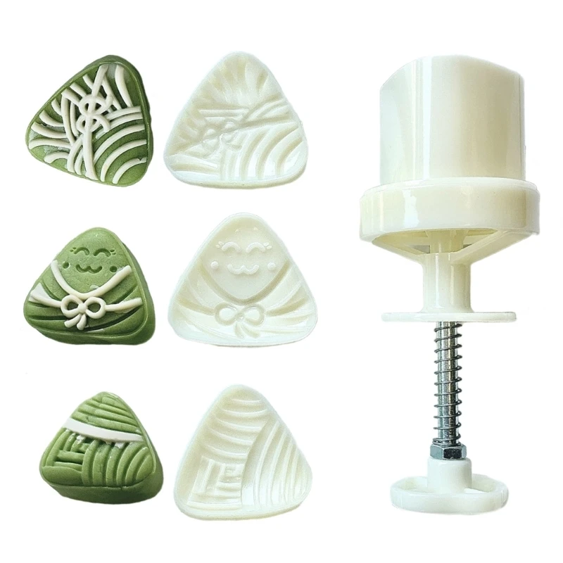 Mooncakes Stamps Mooncakes Hand Press Molds Handmade Pastrys Stamps Zongzi Mungs Bean Cake Moulds ABS Material B03D