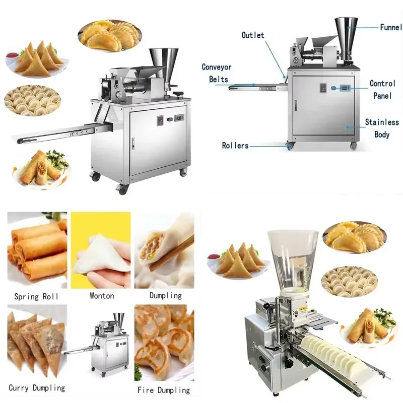 2026 Hot！ Industrial 110v/220v High Efficiency Momo Making Machine Automatic Dumpling Samosa Machine Dumpling Machine