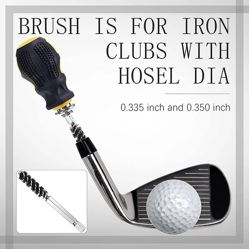 

2 Pcs Stainless Steel Golf Clubs Head Hosel Brush Golf Club Brush Wire Brush Cleaning Polishing Tool Electric Drill Wire Brush