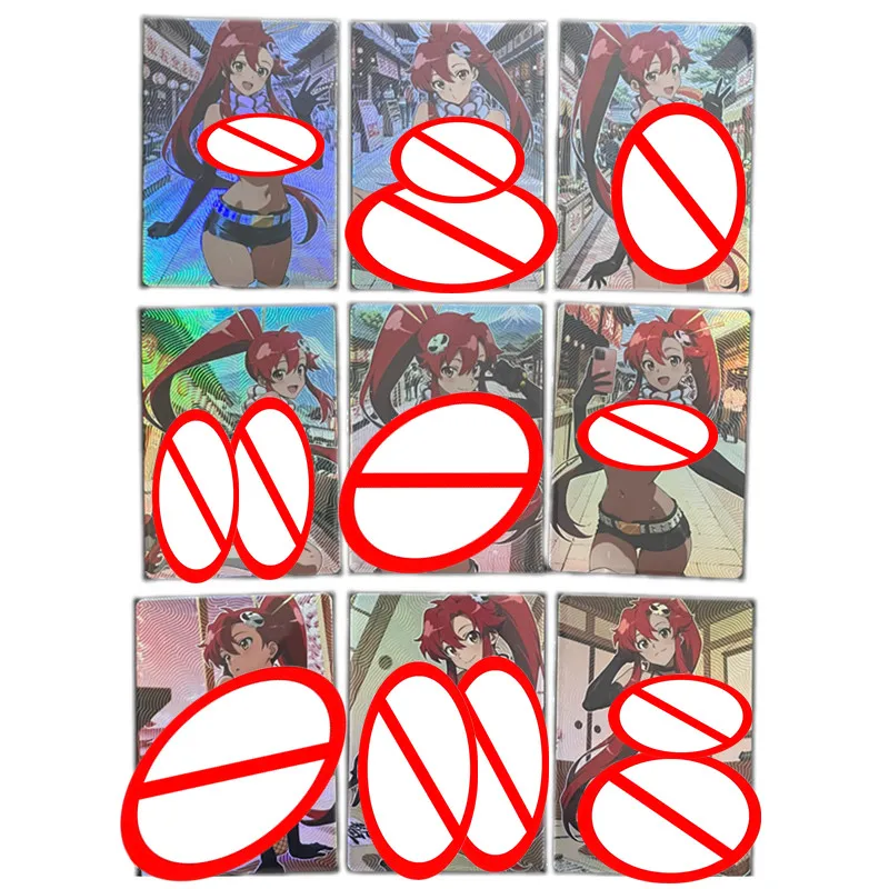 Juego de 9 Tarjetas Sexys de Anime Tengen Toppa Gurren-Lagann, Tarjetas de Yoko Loli Desnuda, Juguete para Adultos 18+, Regalo, Colección de Cómics
