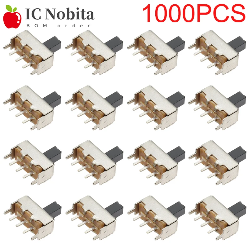1000PCS SS12F44 3Pin Switch SS-12F44G5 Single Row Vertical Toggle Switch Handle Length 5MM