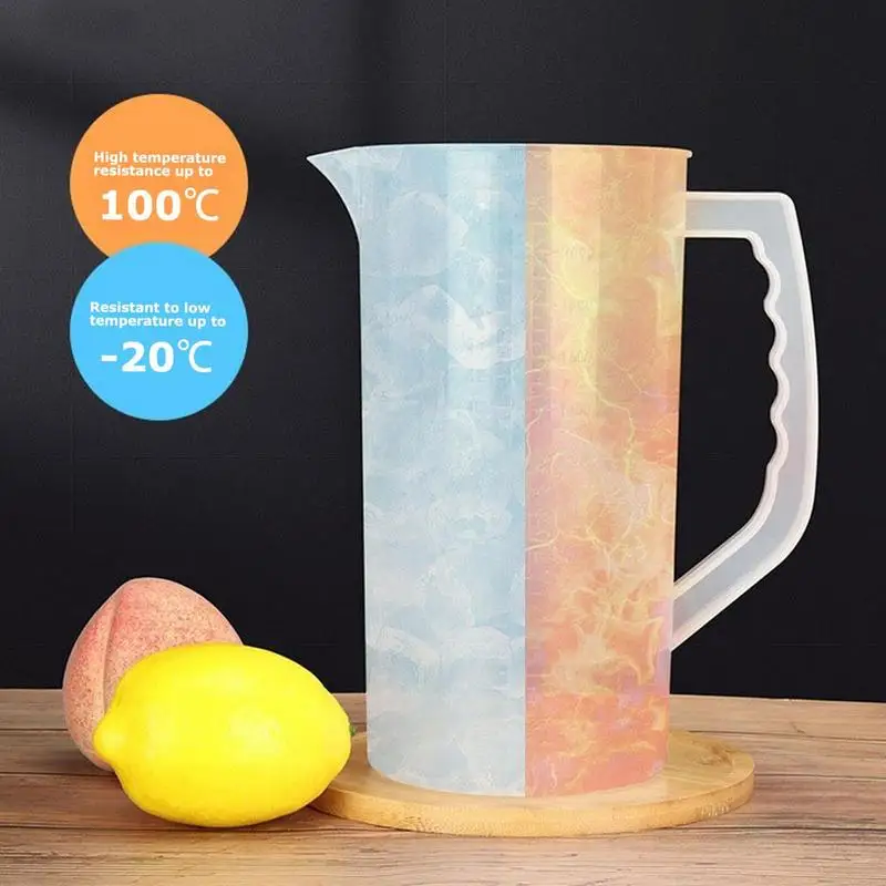 Clear Airtight Beverage Pitcher Tea Pitcher Mixing Pitcher Leak-Proof 2000ml Juice Container For Easy Mixing Long Lasting