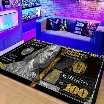 Vtipné měkké obdélníkové rohožky s potiskem dolaru, domácí dekorace, protiskluzový koberec do obývacího pokoje, kuchyně, chodby, balkonu 10 nejlepší prodej stroj na kebab - №8