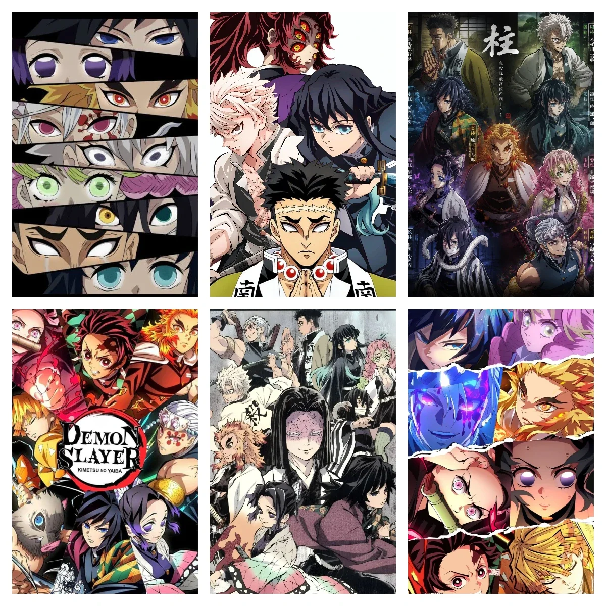DIY Demon Slayer Anime Character Portrait Diamond Painting Modern Wall Decoration for Living Room and Bedroom