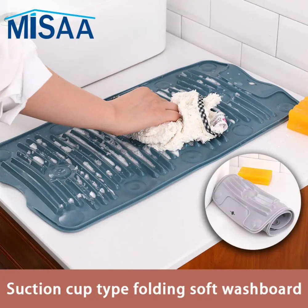 Washing Board Personal Laundry Socks Laundry Mat Portable Clean Tool Foldable Scrubbing Board Non Slip Multifunctional Household