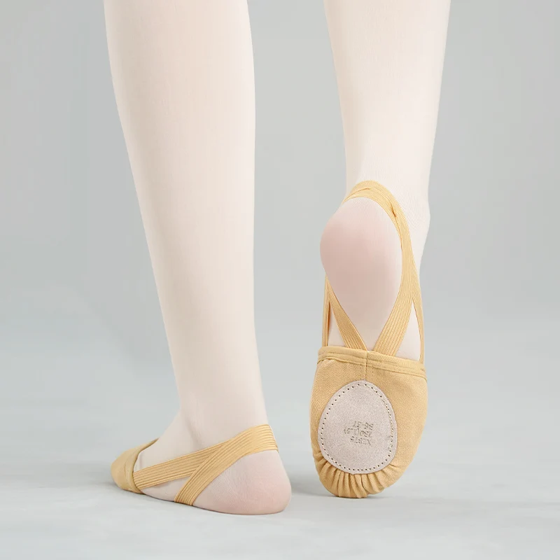 Zapatillas de ballet de punta media con suela dividida | Zapatillas de baile para adultos y niños para gimnasia | Suela flexible profesional antideslizante