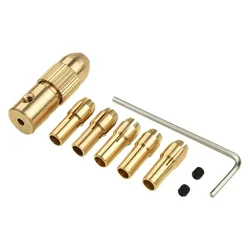 8pcs 0.5-3mm Brass Collet Mini Drill Chucks Metal Drills Chuck Adapter For Electric Motor Shaft Drill Bit Tools
