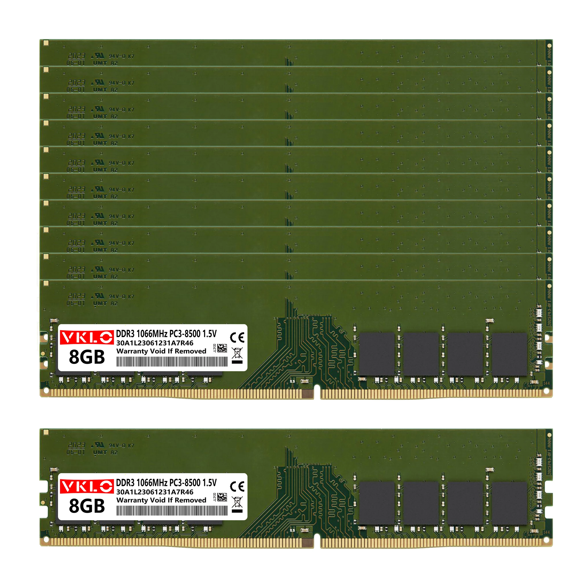 Imagem -06 - Memória de Desktop Ram 8500 10600 12800 1.5v 240pin Pc3 1066 1333 1600mhz Não-ecc sem Buffer Dimm Memoria Ram Atacado Ddr3 4gb 8gb