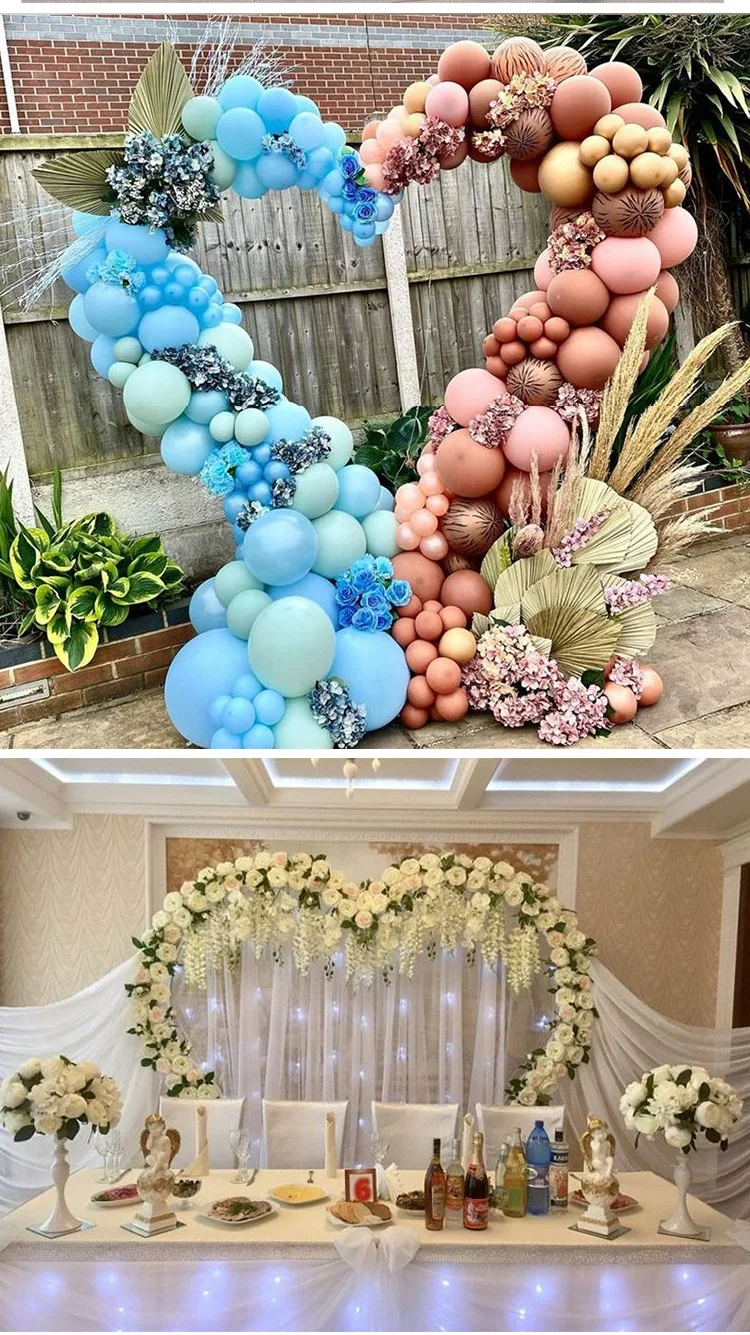 Eiserner Liebesbogen-Ständer, herzförmiger Rahmen, Hochzeitshintergrund, Bühnendekoration, Party-Event, Blumendekoration, Requisiten, 2 m – Detail 3