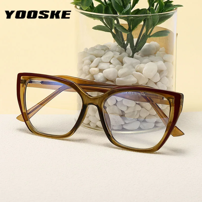 Internet Celebrity Modeling Glasses New PC Plug Leg Anti Blue Light Glasses Stylish Retro Square Frame Full Rimmed Plain Glasses