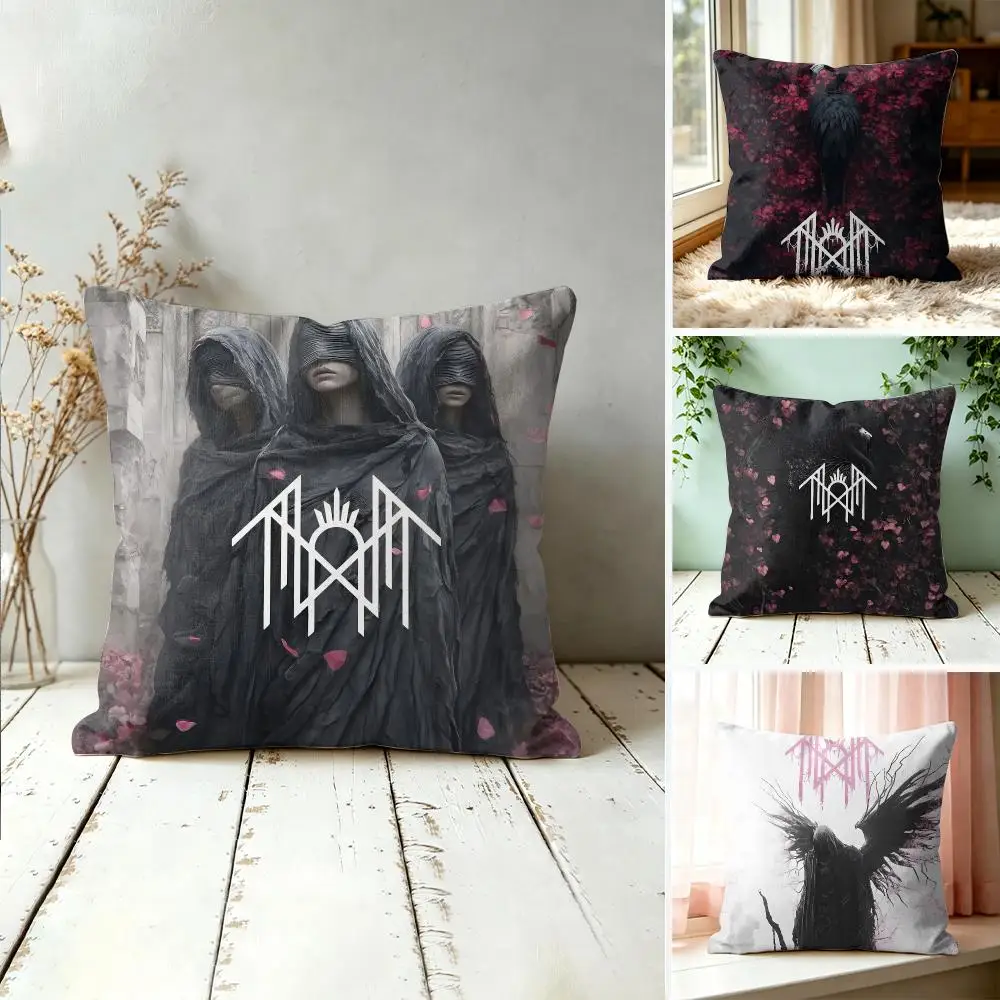Rock Band S-SleepS-T-TokenS Cushion Cover Wrinkle-Resistant Short Plush Pillow Covers Breathable Machine-Washable