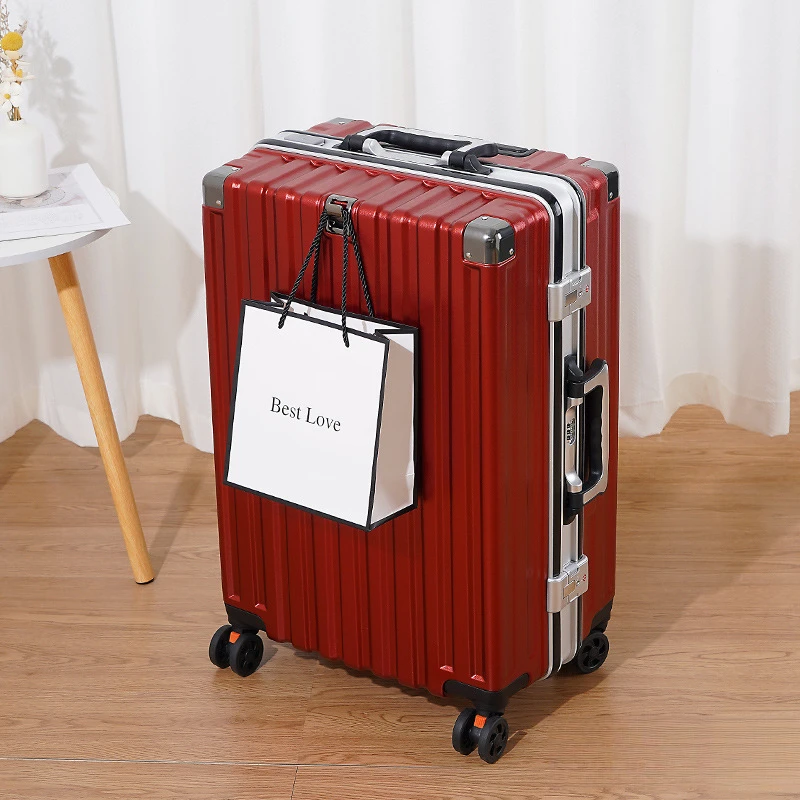 New pull rod pc rolling luggage 20/22/24/28 inch size high quality fashion brand travel mute suitcase large capacity luggage