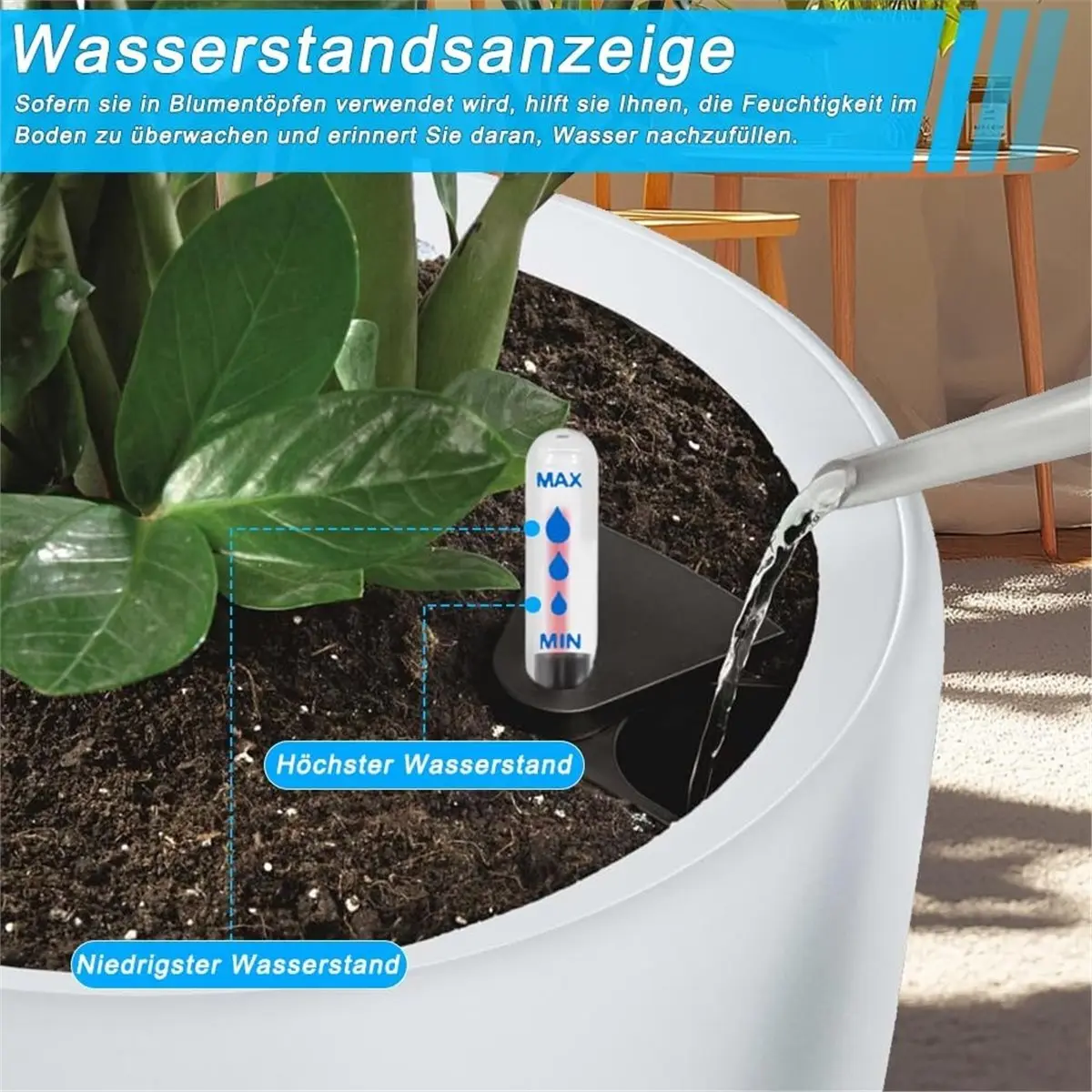 

НОВАЯ упаковка из 3-х индикаторов уровня воды для растений, индикатор уровня воды для большой гидропоники, индикатор полива, комнатных растений