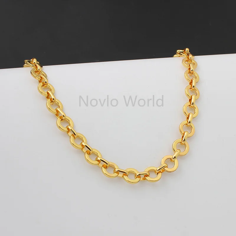 50cm 1meter 10 meters 4 colors K gold 7mm width Alloy and Iron metarial round shape chains for chain purse replace handbag parts