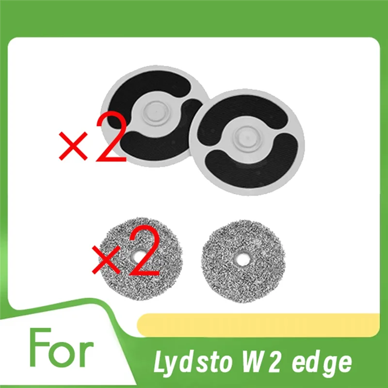 【مقبول】2 حامل ممسحة مع 2 خرقة لـ Lydsto W2 Edge Robot Vacuum Mop Board Cleaner Mop Kit مسح الوسادة تنظيف الأرضيات