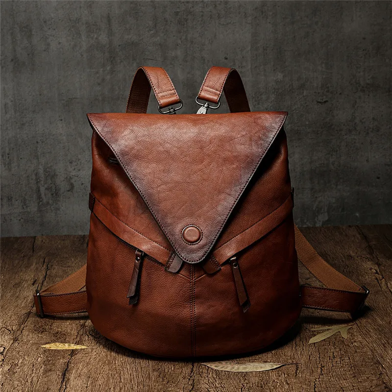 Backpack Women Luxury Brand 2022 High Quality Luxury Bag Vintage Genuine Cowhide Large Capacity Bucket Fashion Backpack For Lady