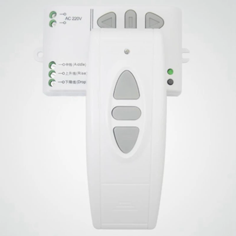 N379R--T02 AC 220V Motor Wireless Remote Control Switch UP Down Stop Tubular Motor Controller Forward Reverse TX RX Latched
