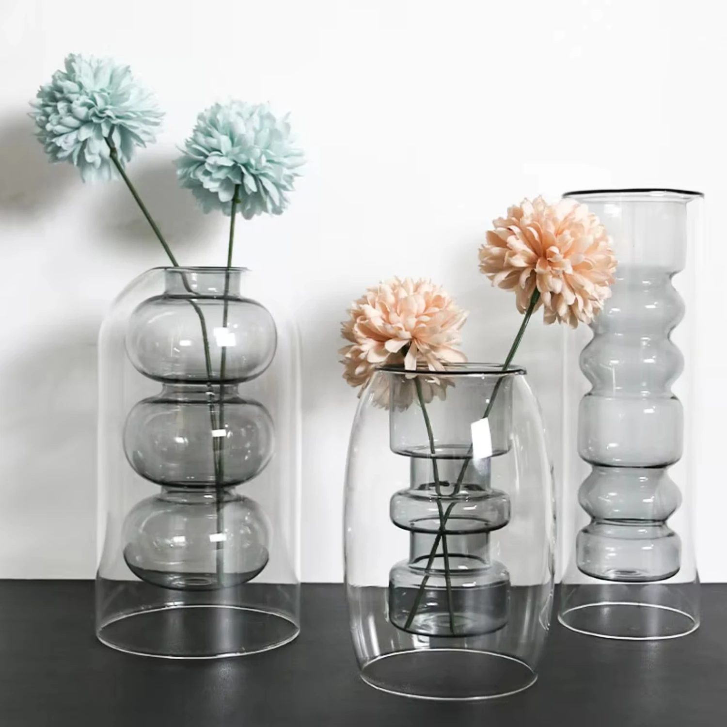 Clear Bubble Glass    Contemporary Design  Decor Transparent Glaze Desktop Use