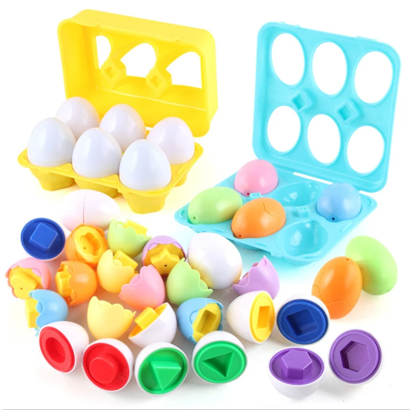 Baby Smart Eggs Montessori Toys 2 3 4 Years Toddler Learning Educational Toys Sensory Eggs Chicken Colors Shapes Sorter For Kids