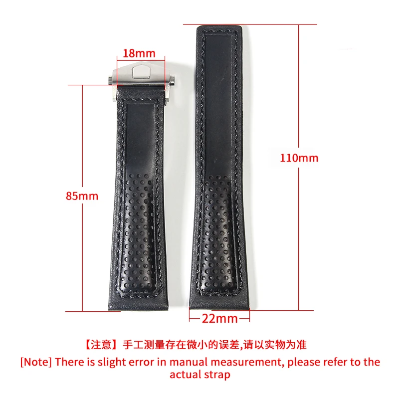 Genuine Leather Watch Strap Men for TAG Heuer Calila Competitive Diving Morocco F1 Series Breathable 22mm Soft Watchbands