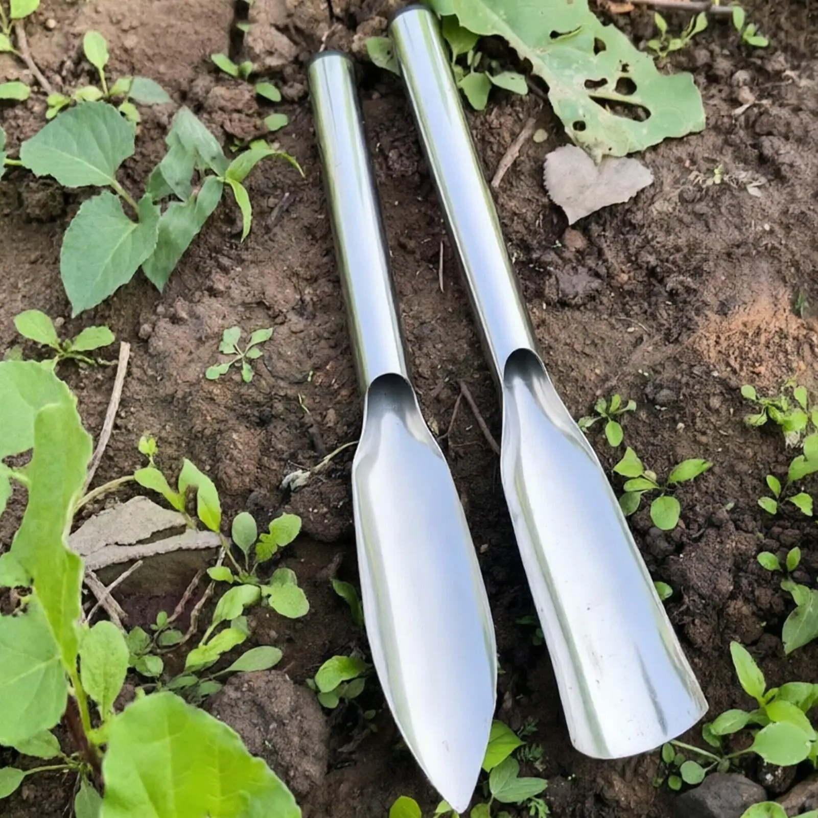 Potting Scoop Stainless Steel Digging Shovel Dirt Scoop for Outdoor Yard Lawn Patio Balcony Farm Orchard Greenhouse Landscaping
