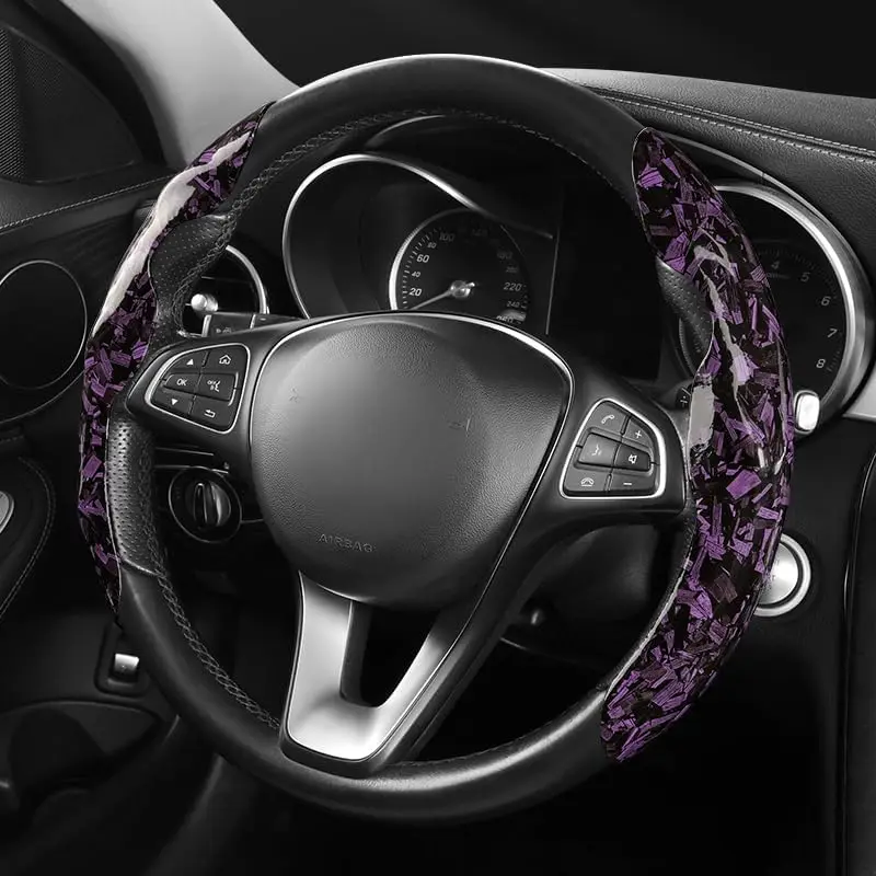 

Накладка на руль из кованого карбона - фиолетовый камуфляж, 2-компонентная, с защелкивающимся креплением, противоскользящая, для D-образных и круглых рулей