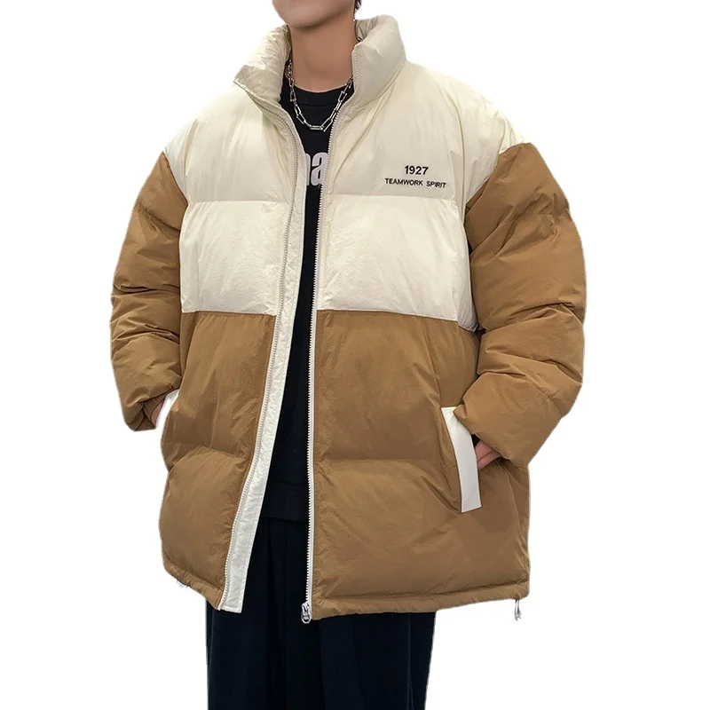 Winter Warm Men Down Jacket Coats Casual Fashion Puffer Thick White Duck Parka  Men Clothing