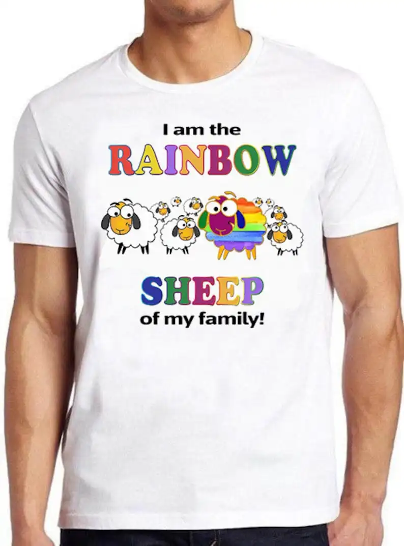 

Rainbow Sheep Of The Family T Shirt Lgbt Gay Pride Lesbian Soho Cool Tee 219