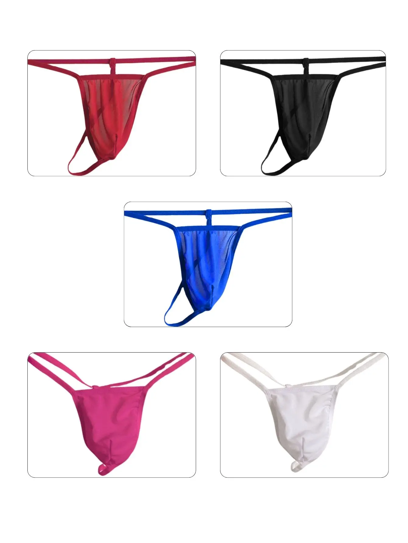 1 peça roupa íntima masculina elegante e sexy transparente tanga, malha de alta elasticidade, seda gelada, tamanho único