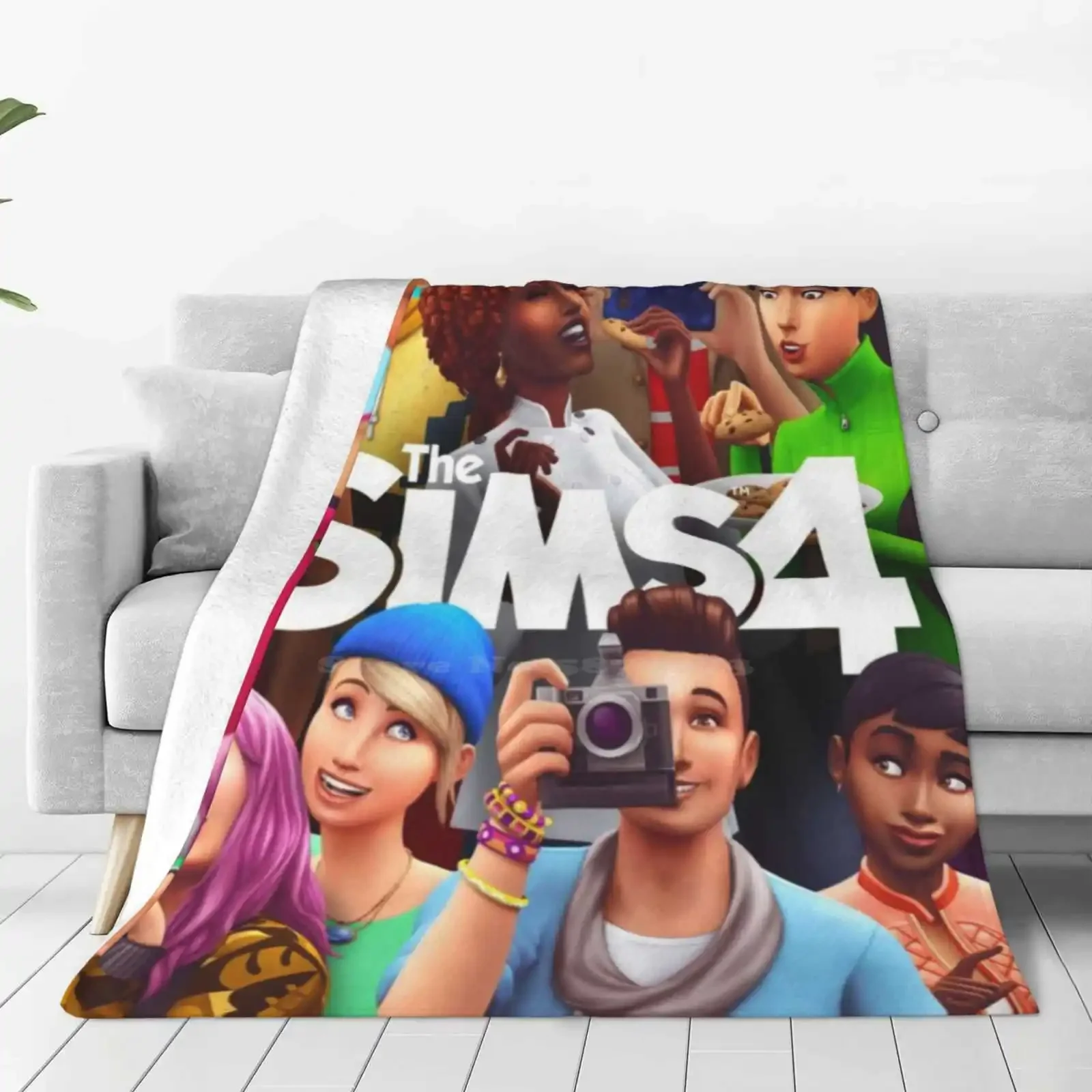 The Sims 4 Video Game Best Selling Room Household Flannel Blanket The Sims 4 Plumbob The Sims 3 The Sims 2 Gaming Ts4