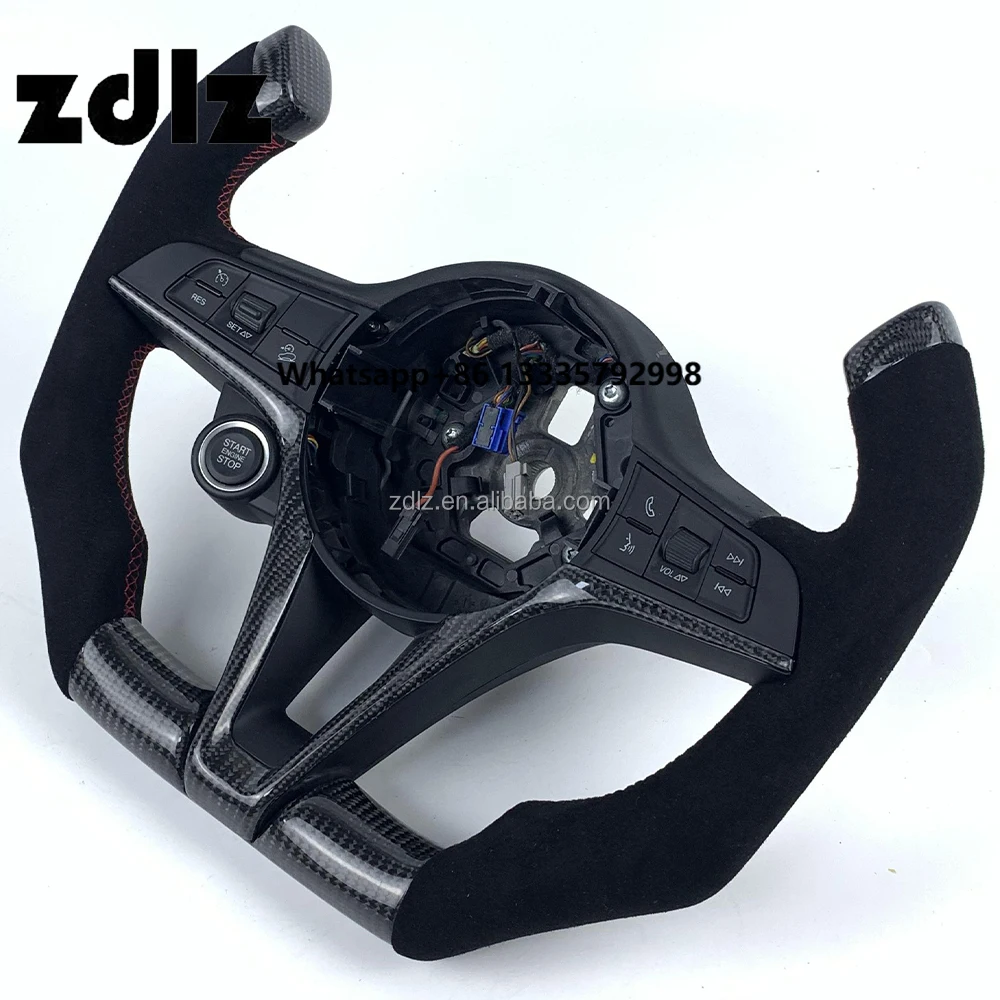 

For Alfa Romeo Stelvio Giulia Quadrifoglio Car Interior Accessories Custom Carbon Fiber Steering Wheel