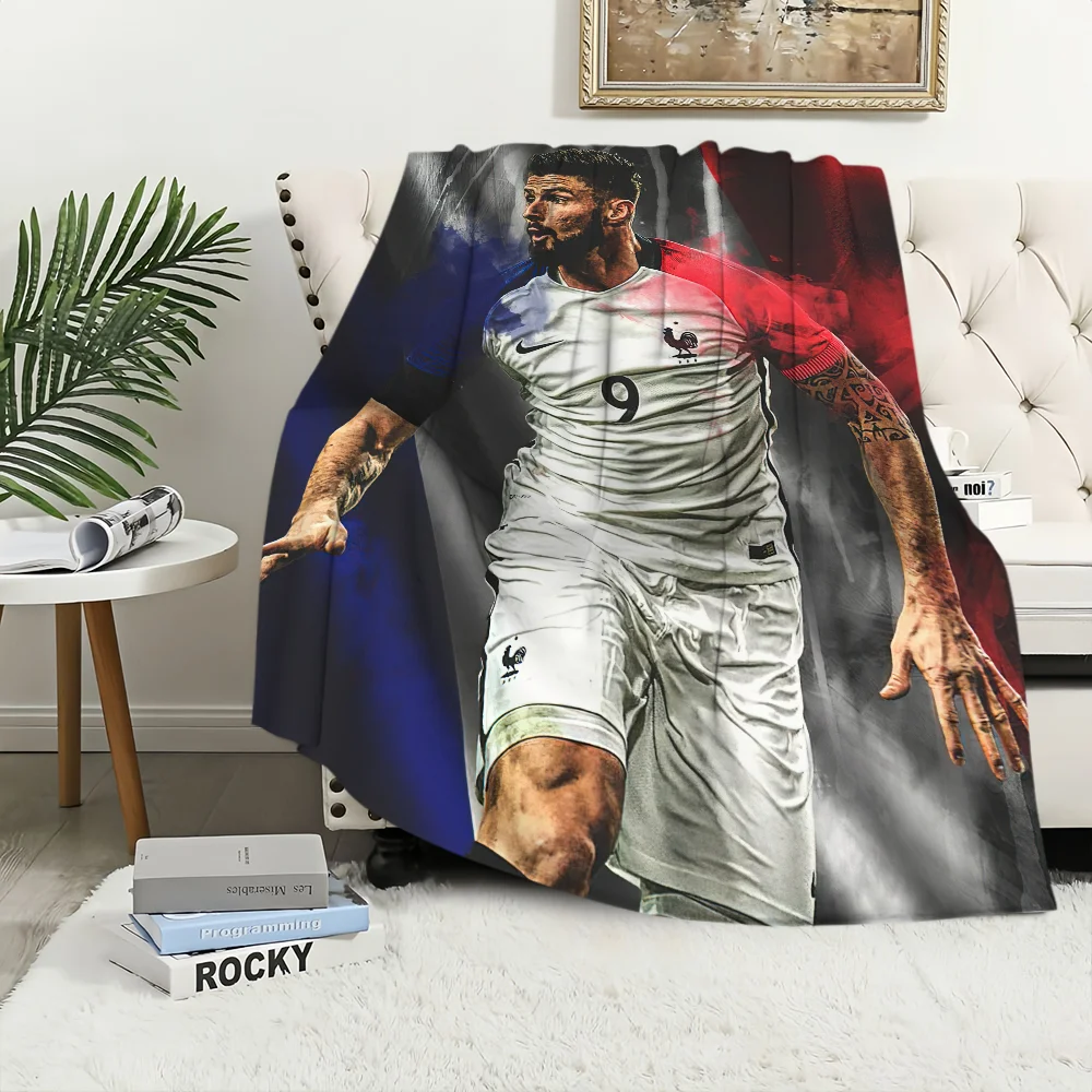 لاعب كرة القدم بطانية أفخم قيلولة أريكة البساط للعيش O-Olivier G-Giroud-s غرفة مكتب غرفة نوم عيد ميلاد المنزل السفر هدايا الأطفال