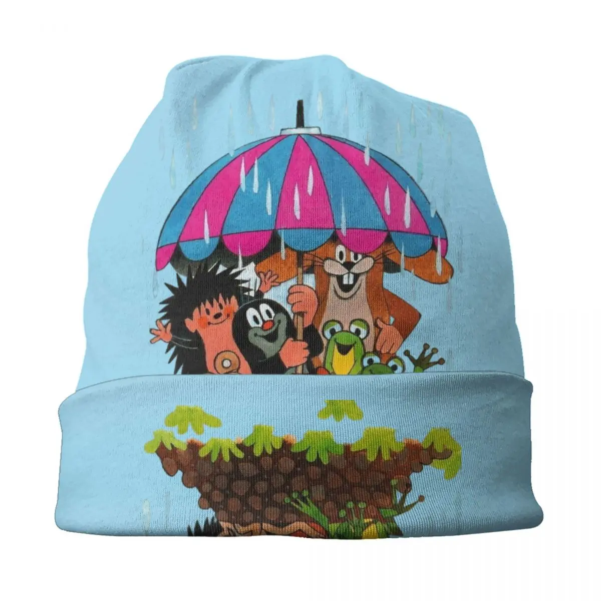 للجنسين بونيه الدافئة الحياكة قبعة Krtek Krtecek التشيكية ليتل الخلد كول بيني قبعات الكبار الكرتون أنيما قبعات صغيرة قبعة تزلج #3