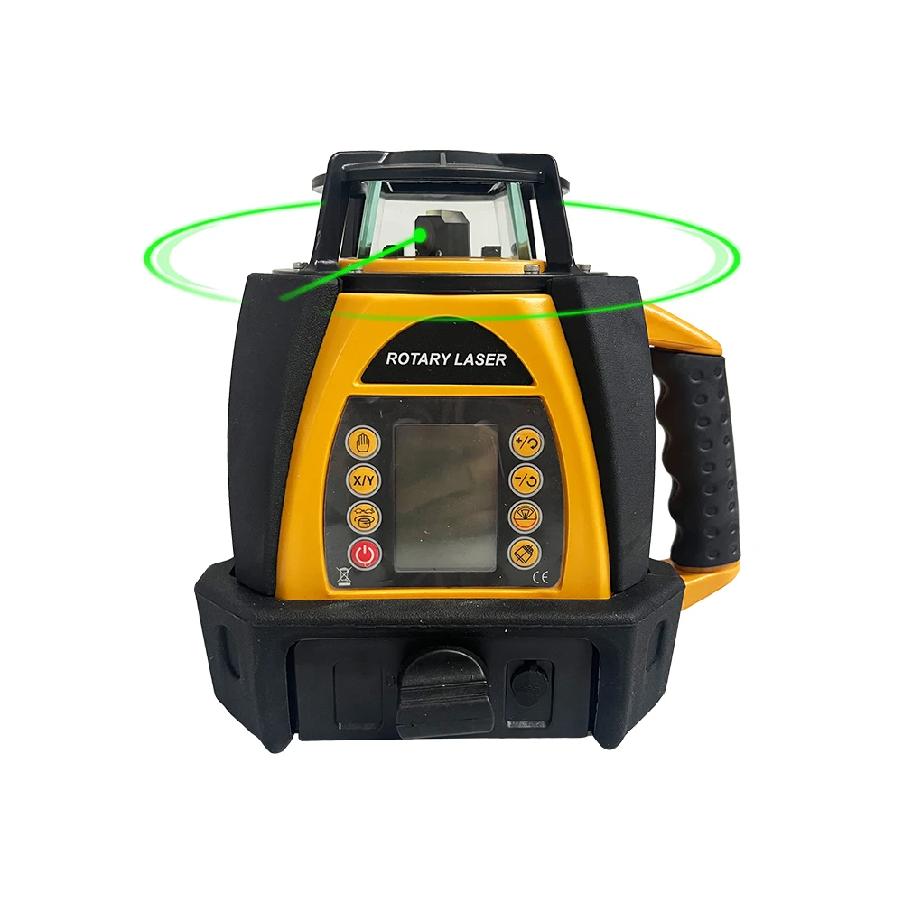 Heipoe 207G Surveying instruments Green beam Self-leveling LCD screen Rotray laser level with Remote Control&Receiver