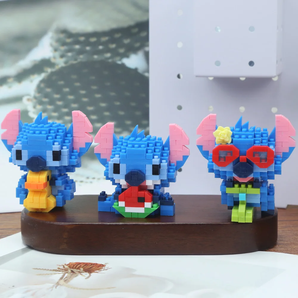 Disney anime princesa blocos de construção ponto mickey mouse mini figuras de brinquedo de ação blocos brinquedos tijolos montar brinquedos crianças