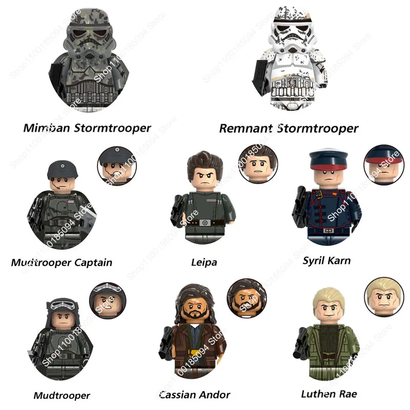 Heißes Spielzeug neue Star Wars Film Leipa Syrien Karn Cassian andor Luthen Rae Mudtrooper Kapitän Mini Action figuren Puppen Ziegel Spielzeug