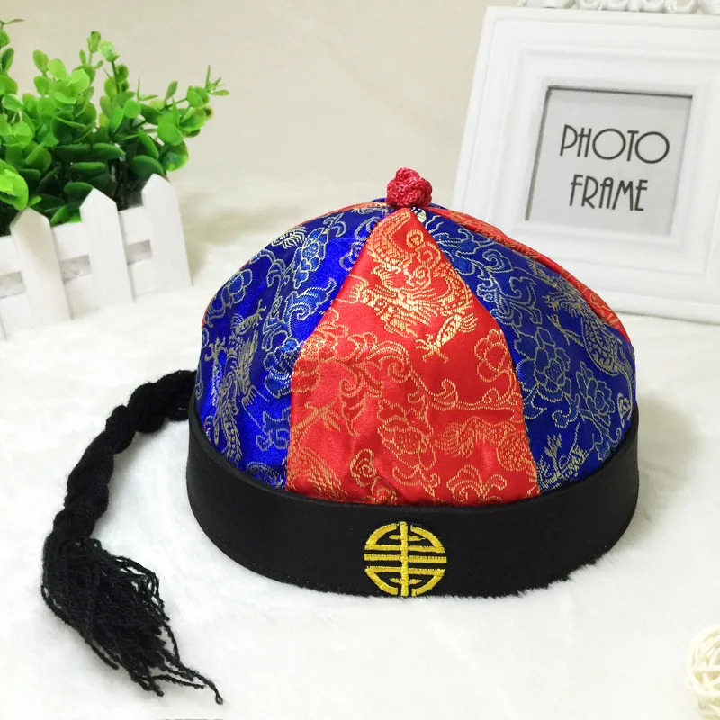 Chinesischer Palast Prinz Hut Kopfbedeckung Kopfschmuck Cosplay Party Qing-Dynastie Mann Hut – Detail 6