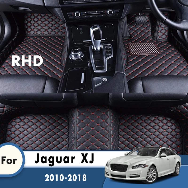 

RHD Car Floor Mats For Jaguar XJ 2018 2017 2016 2015 2014 2013 2012 2011 2010 Carpets Custom Auto Accessories Interior Foot Pads