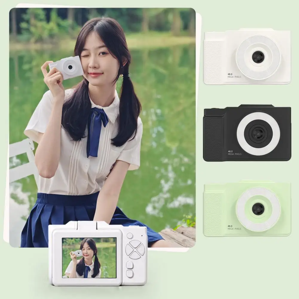 플립 스크린 카메라 블로깅 카메라 콘텐츠용 블로깅 녹화용 Led 필 라이트가 장착된 고품질 48mp 디지털 카메라