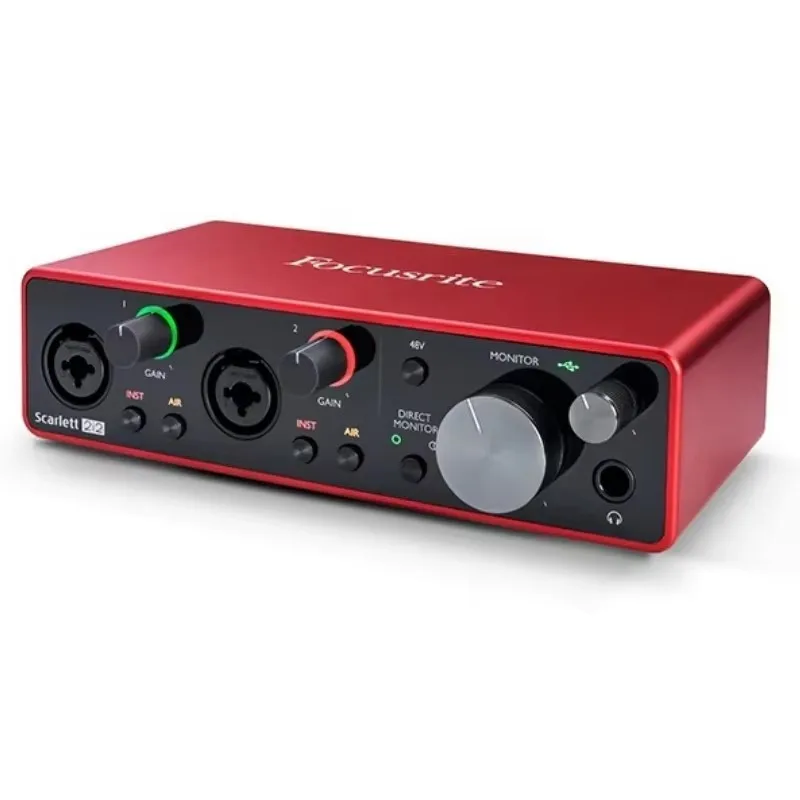 Focusrite Scarlett 2i2 (3rd Gen) professional Audio Interface External USB Sound Card Audio Headphone Amplifier Mic Preamp