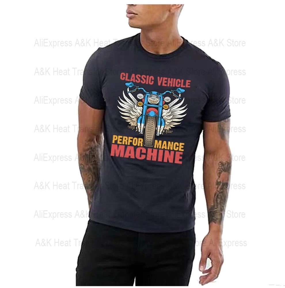 Fajny motocykl Tshirt żelazko na naszywki na odzież męską DIY klasyczna legenda termiczne naklejki transferowe naklejki nadruk na torbach wystrój