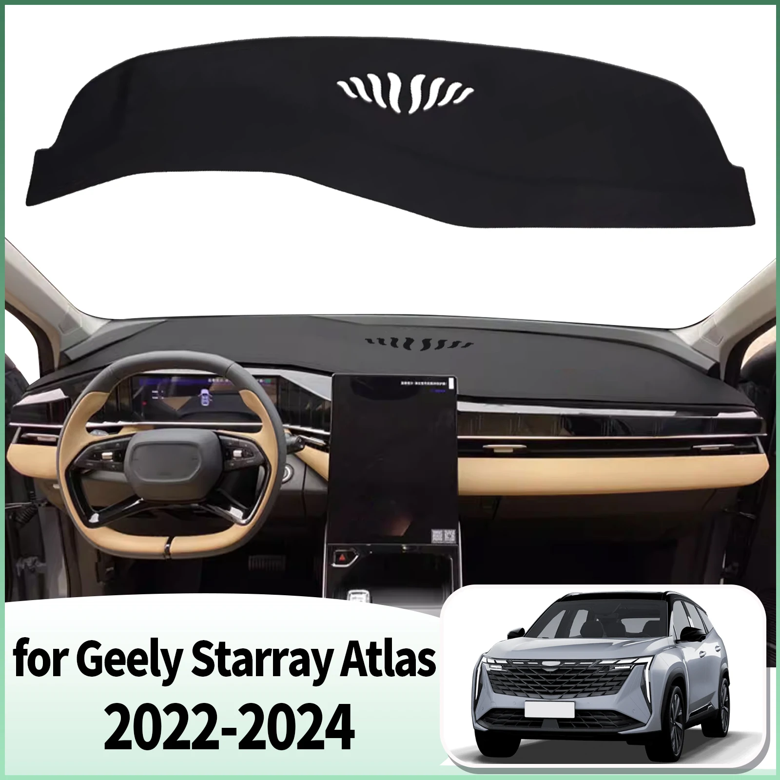 

for Geely Starray Atlas FX11 2022-2024 Car Dashmat Dashboard Cover Pad Accessories DashMat Sunshade Protective Carpet Leather