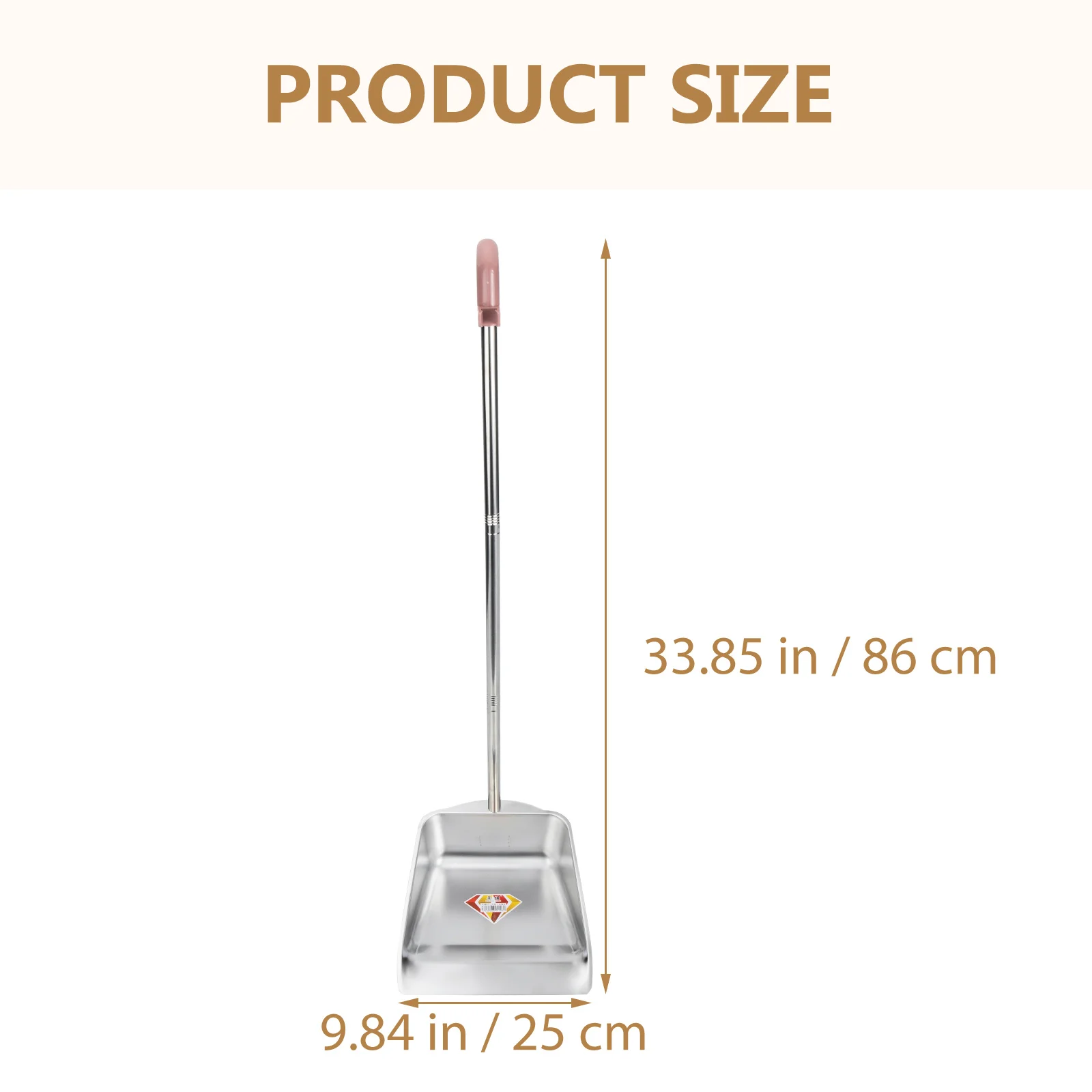 All Home Cleaning Dustpans Metal Sweeper Garbage Can Stainless Steel Rustless Office Long Handle Supplies