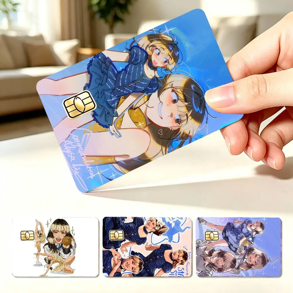 A-Alysa Liu USA Skating  4pcs 1Set Card Stickers Small Waterproof Chip 4PCS Card Sticker Anti-Scratch