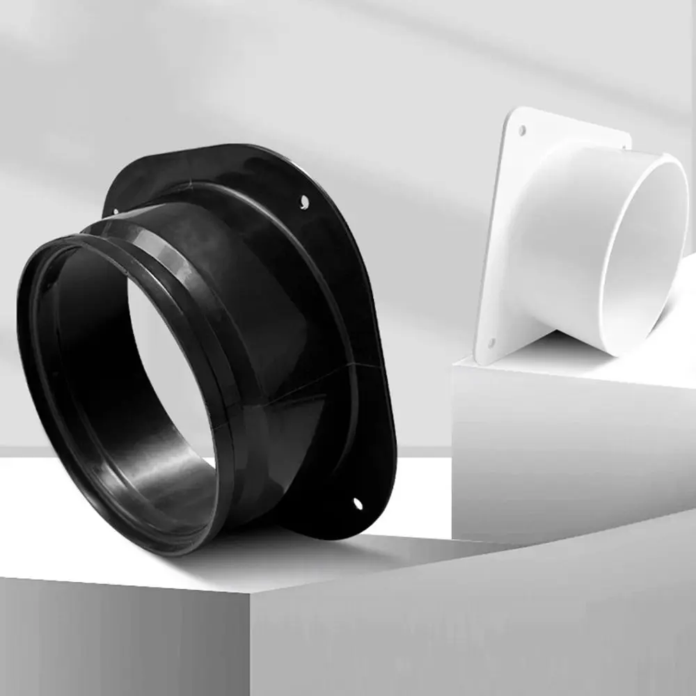 Plastic Vent Pipe Adapter Flange Connector Ducting Tool Wall-mounted Square To Round Flange Interface Easy Installation